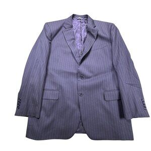 Brooks Brothers Suit Jacket 46R Blue Madison Estrato